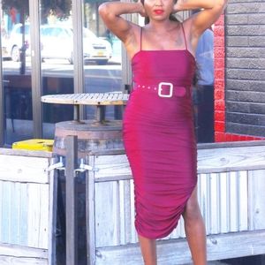Burgundy Evening Dress